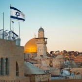 Vlag Israël in Jeruzalem
